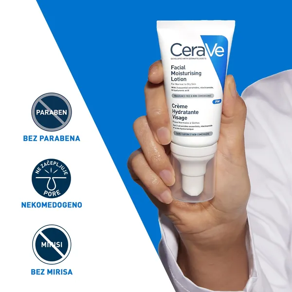 Krema za lice CERAVE hidratantna nega za lice za normalnu do suvu kožu 52ml