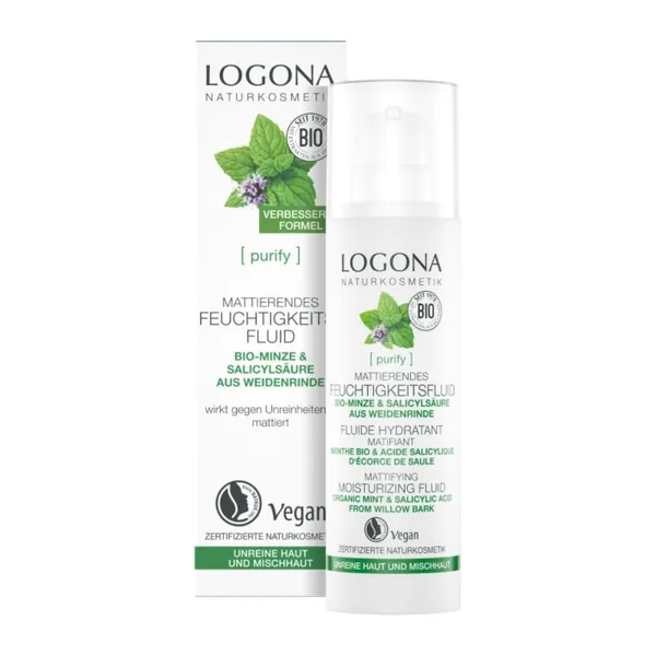 Krema za lice LOGONA fluid za pročišćavanje i hidrataciju masne kože 30ml