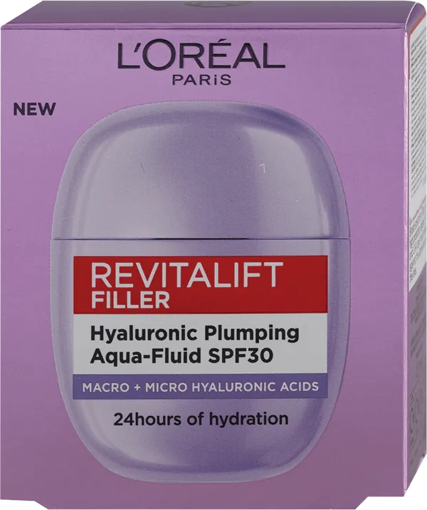 Krema za lice LOREAL PARIS REVITALIFT Filler aqua-fluid za punoću kože SPF30, 40ml