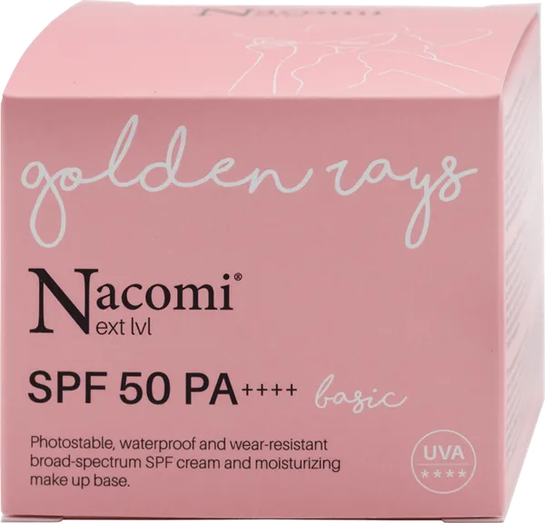 Krema za lice NACOMI golden rays hidratantna SPF 50, 50 ml