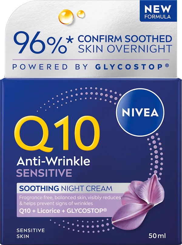 Krema za lice NIVEA Q10 Sensitive noćna krema protiv bora 50 ml
