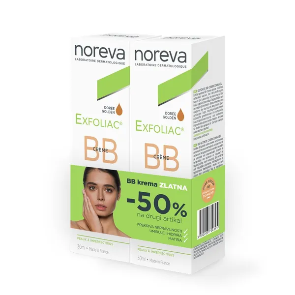 Krema za lice NOREVA promo 1+50% gratis exfoliac bb krema - dore, 30 ml