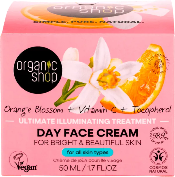 Krema za lice ORGANIC SHOP ultimate illuminating treatment dnevna, 50 ml