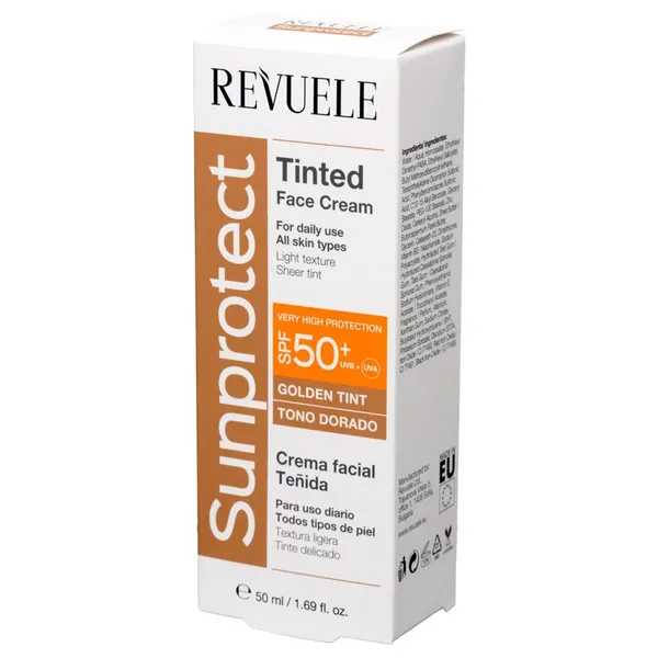 Krema za lice REVUELE tonirana Golden Tint SPF50+ 50ml