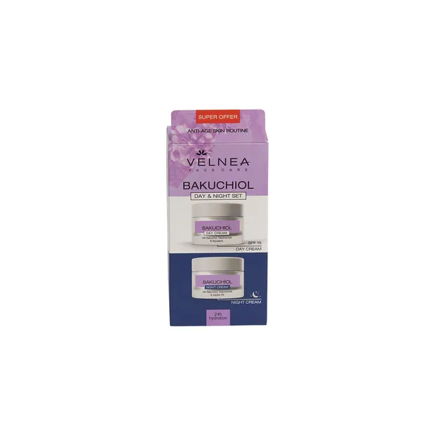 Krema za lice VELNEA Bakuchiol set dnevna+noćna krema 2x50ml