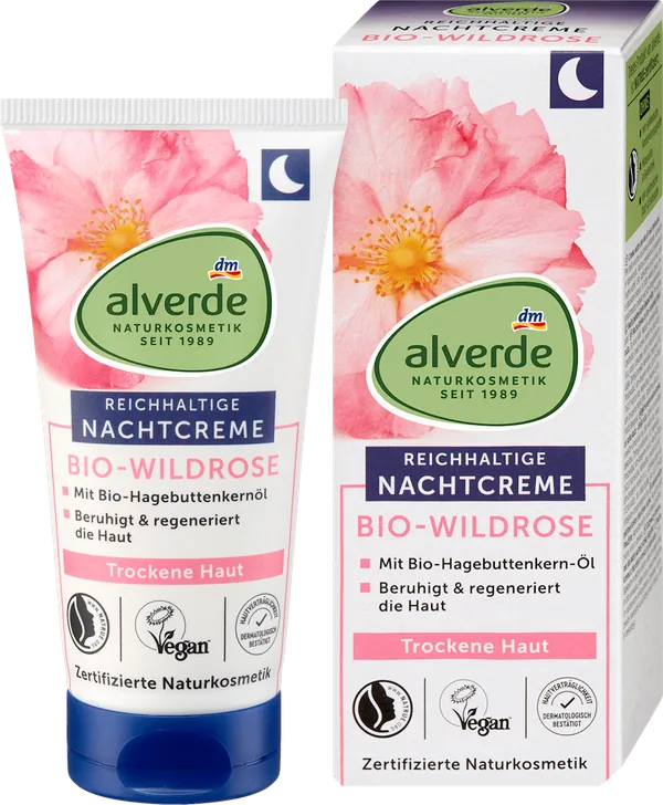 Krema za negu lica ALVERDE noćna - divlja ruža, 50 ml