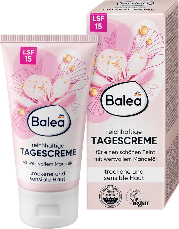 Krema za negu lica BALEA dnevna za suvu kožu sa bademovim uljem SPF15 50ml