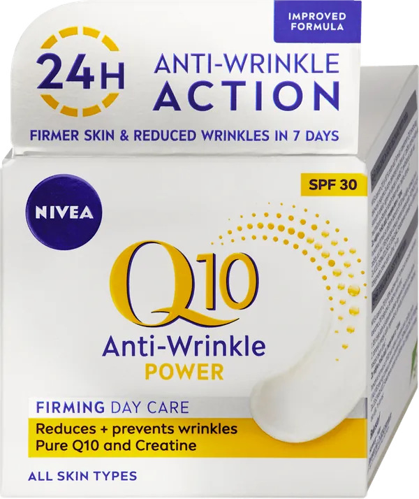 Krema za negu lica NIVEA Q10 POWER dnevna krema protiv bora, SPF 30, 50 ml