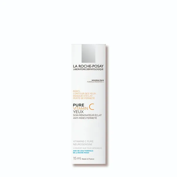 Krema za negu predela oko očiju LA ROCHE POSAY REDERMIC PURE VITAMIN C Intenzivni koncentrat protiv starenja za osetljivu kožu, 15 ml