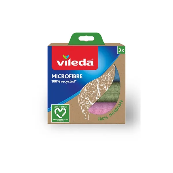 Krpe VILEDA mikrofiber 100% recycled material 3kom