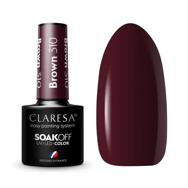 Lak za nokte CLARESA trajni uv/led Brown 310 5ml
