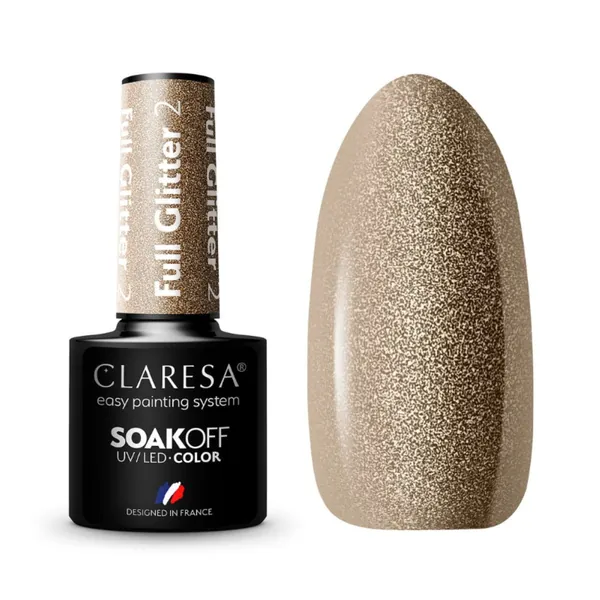 Lak za nokte CLARESA trajni uv/led Full Glitter 2 5ml