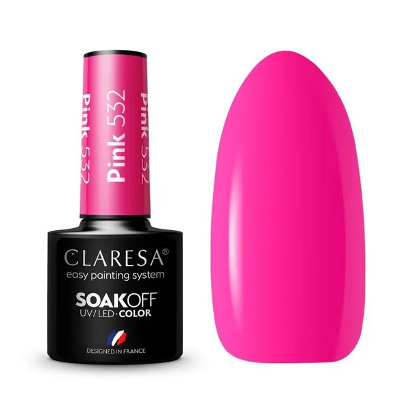 Lak za nokte CLARESA trajni uv/led pink 532 5g
