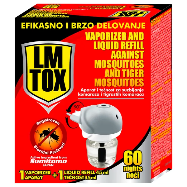 LMX aparat i tečnost protiv insekata 60 noći 45ml