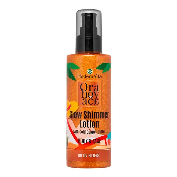 Losion za sunčanje HEDERA VITA Orahovača sa bakarno-zlatnim šljokicama, 200ml