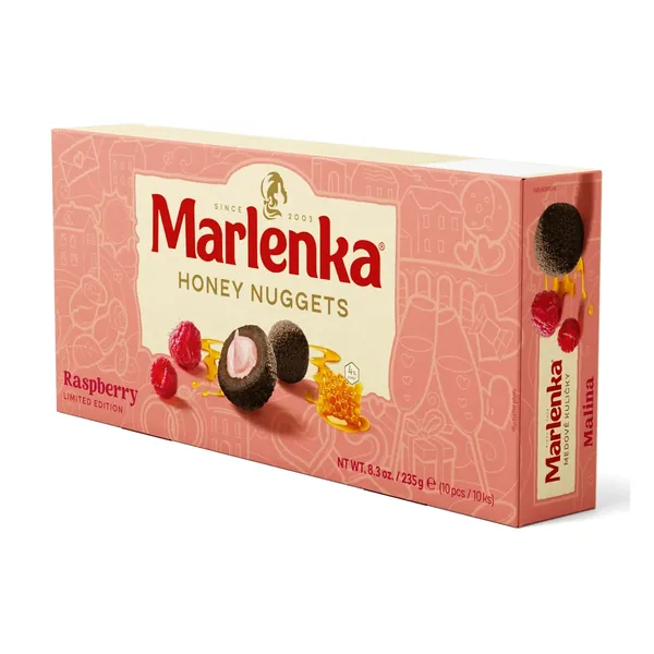 MARLENKA Medene kuglice malina 235g