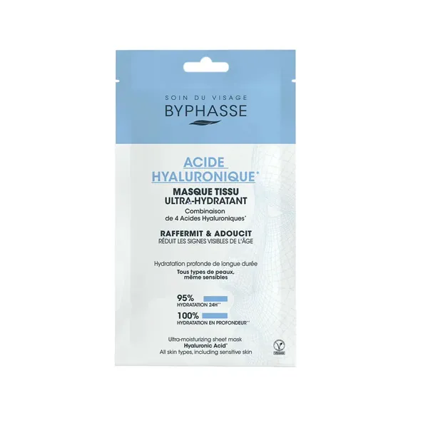 Maska za lice BYPHASSE sheet hidratantna sa hijaluronskom kiselinom 18ml