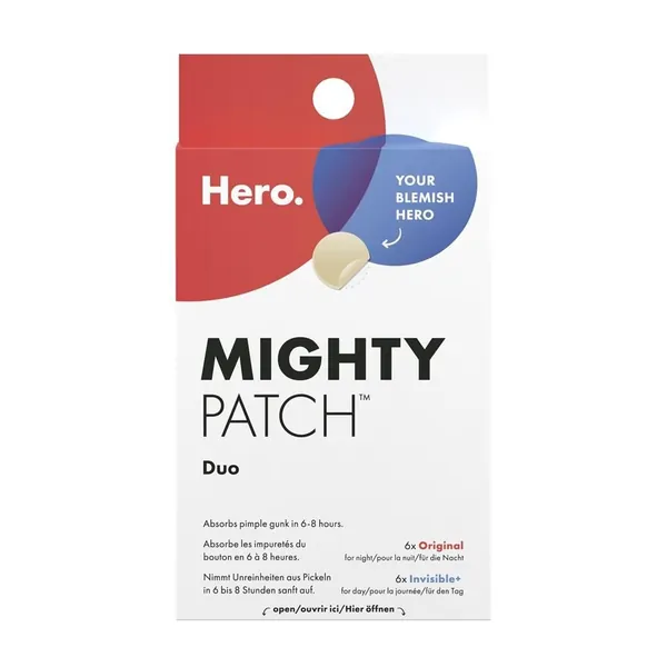 Maska za lice HERO Mighty Patch Duo Invisible+Original flaster za bubuljice, 12 komada