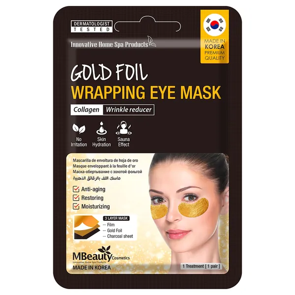 Maska za lice MBEAUTY Gold 2kom