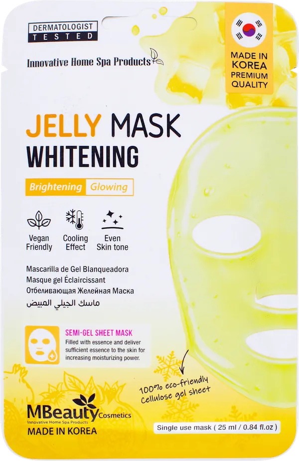 Maska za lice MBEAUTY Jelly maska za posvetljivanje i sjaj kože 25ml