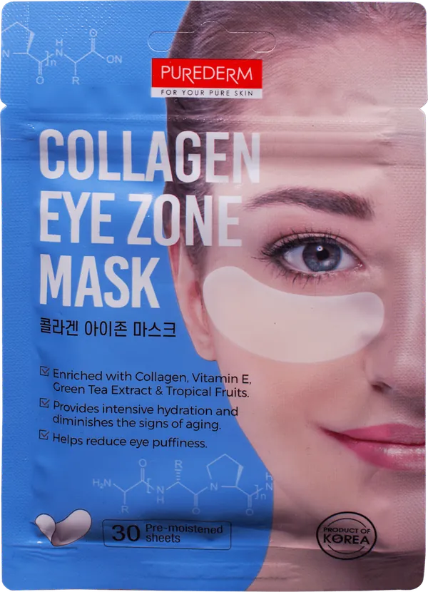 Maska za lice PUREDERM kolagen za zonu oko očiju 30 komada
