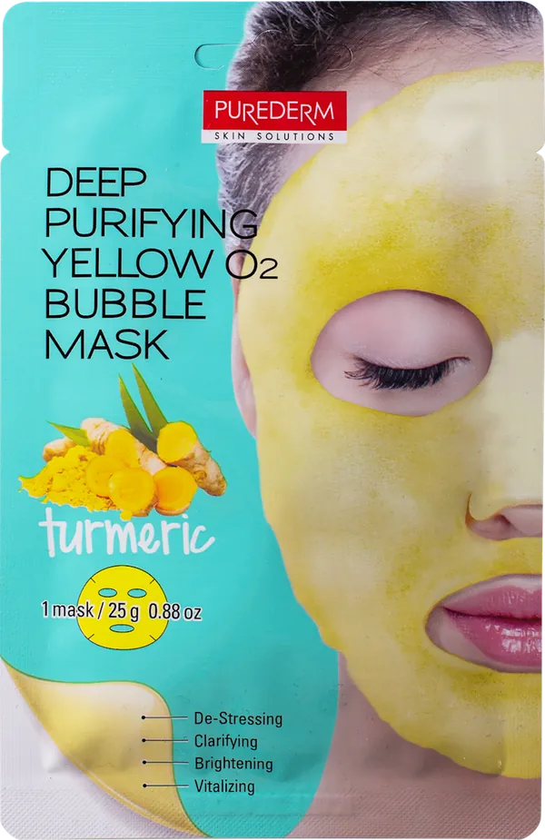 Maska za lice PUREDERM penušava kurkuma 23gr