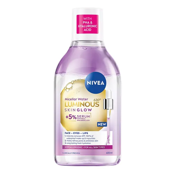 Micelarna voda NIVEA Luminous 630 Skin Glow 400ml