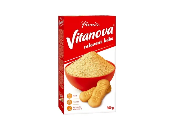 Mleveni keks VITANOVA sa medom 300g