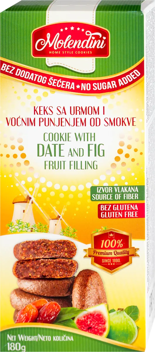 MOLENDINI keks punjen smokvom bez glutena 180g