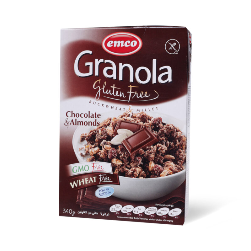 Musli EMCO sa čokoladom i bademom bez glutena 340g
