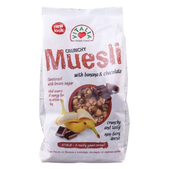 Musli VITALIA Crunchy banana-čokolada 600g