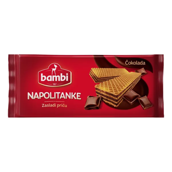 Napolitanka BAMBI Čokolada 185g