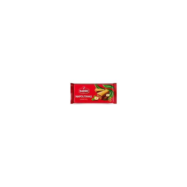 Napolitanka BAMBI lešnik 185g