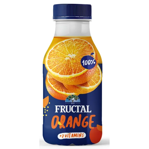 Negazirani sok FRUCTAL pomorandža 100% 330ml