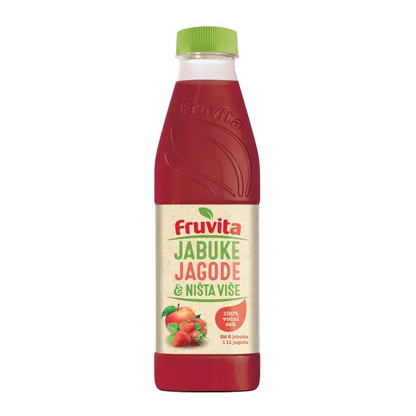 Negazirani sok FRUVITA jabuka i jagoda 750ml