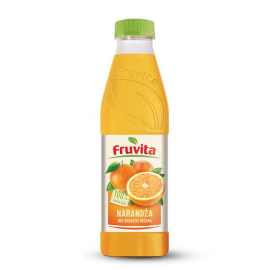Negazirani sok FRUVITA narandža premium 100% 0.75l