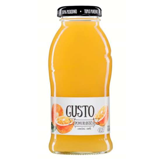 Negazirani sok GUSTO pomorandža 0,2l
