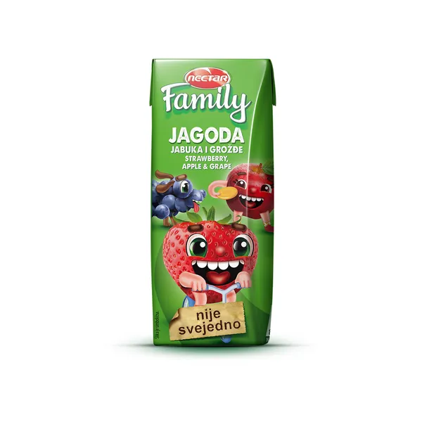Negazirani sok NECTAR FAMILY jagoda 0,2L