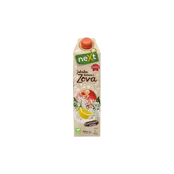 Negazirani sok NEXT jabuka limun zova 1l