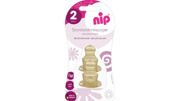NIP kaučuk cucla M (6m+) 2kom