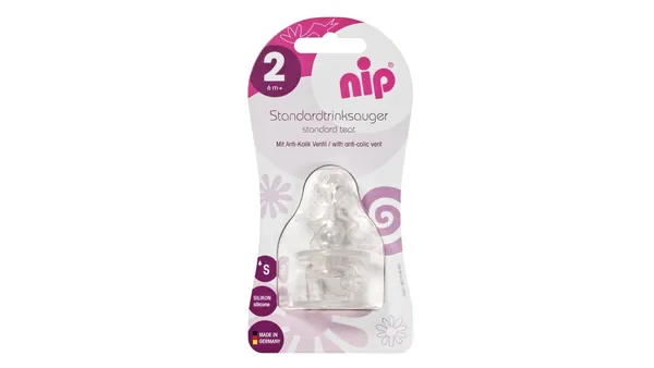 NIP silikonska cucla S (6m+) 2kom