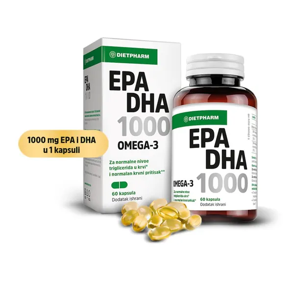 Omega preparati DIETPHARM EPA DHA 1000, 60 kapsula