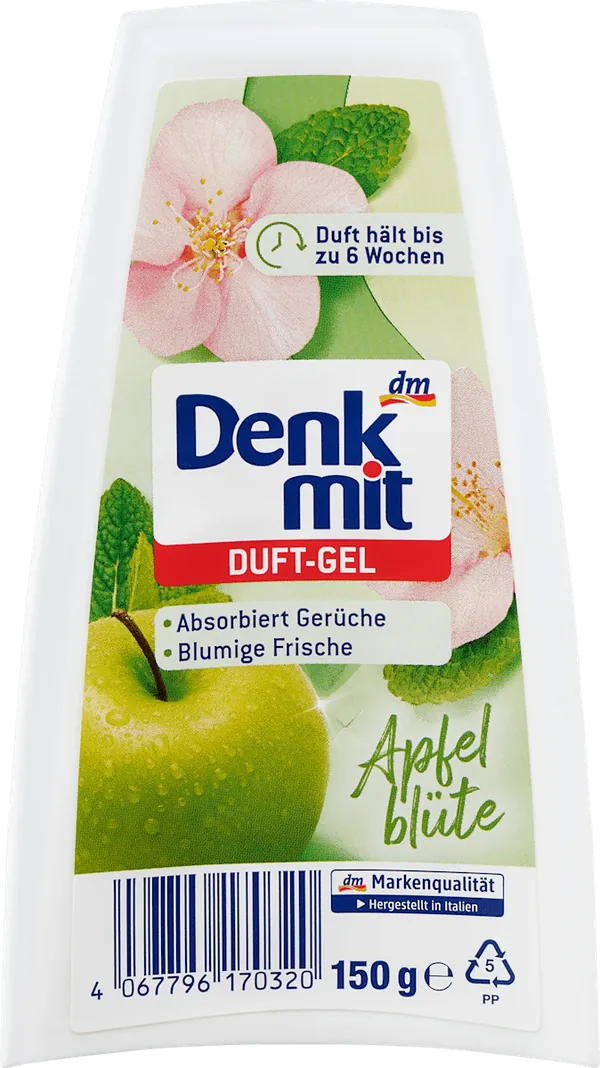 Osveživač prostora DENKMIT osveživač gel cvet jabuke 150g