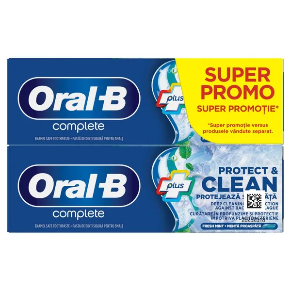 Pasta za zube ORAL B complete protect & clean 2x75ml