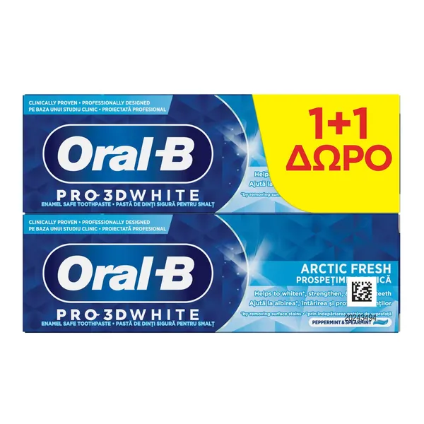 Pasta za zube ORAL B pro 3D white arctic fresh 2x75ml