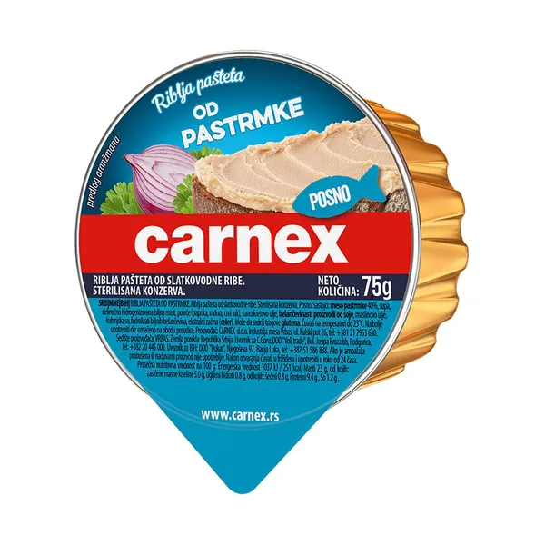 Pašteta od pastrmke CARNEX 75g