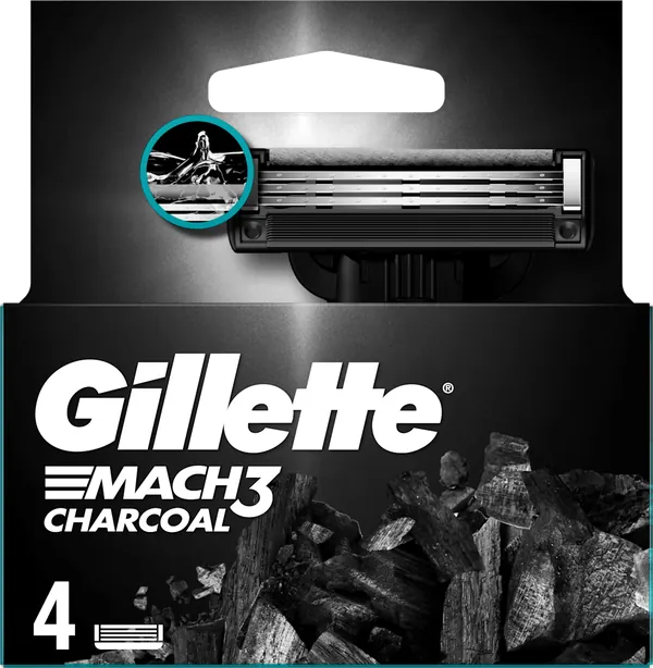 Patrone za brijač GILLETTE Mach 3 charcoal 4 kom