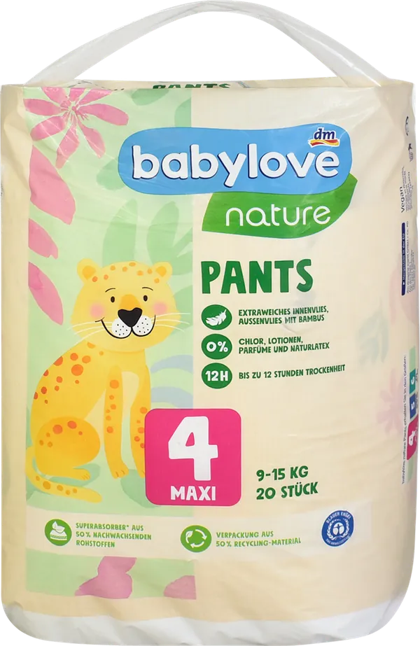 Pelene za bebe BABYLOVE pants nature 4 maxi 20kom