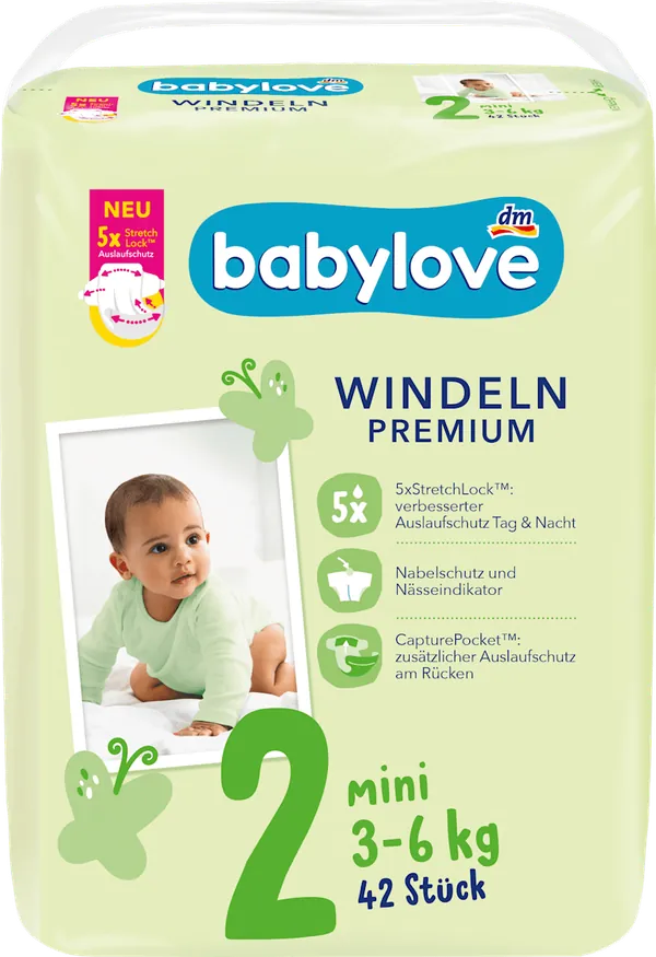 Pelene za bebe BABYLOVE premium 2 mini 42kom