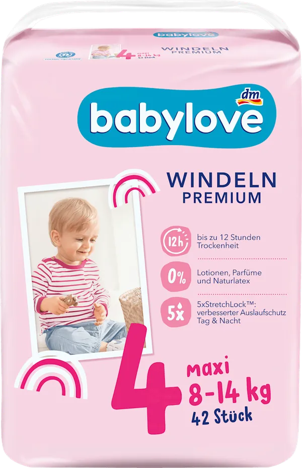 Pelene za bebe BABYLOVE premium 4 maxi 42kom